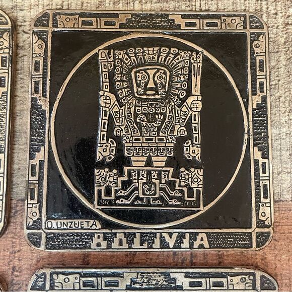 SET of Six (6) Bolivia Coasters South America - Picture 7 of 11